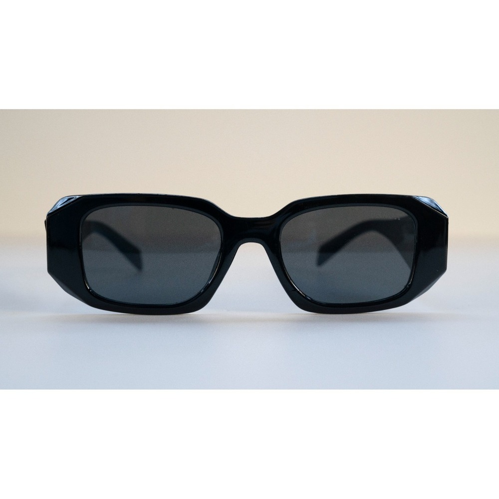 Prada 8251 Sunglasses Black Rectangular Full Rim Plastic Frames 52-18-141 - Picture 1 of 12